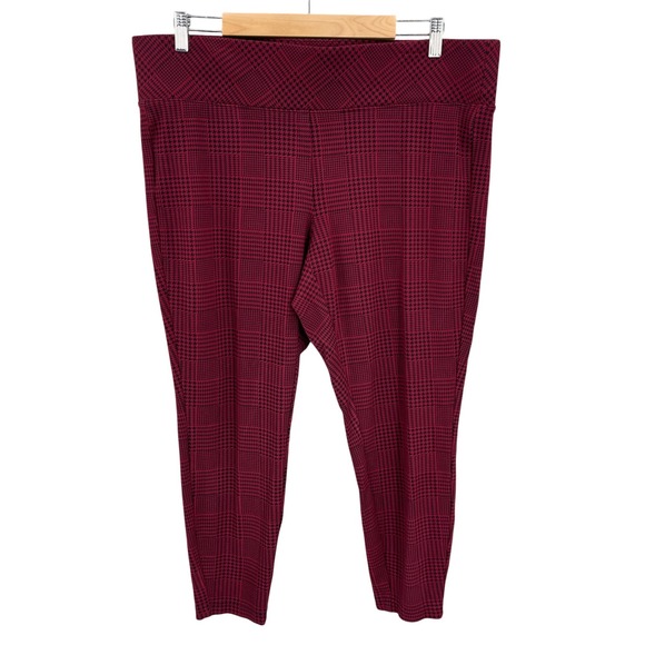 Torrid Houndstooth Ponte Knit Pants‎ Career Office Siren Stretch Skinny Size 2 - Picture 1 of 9